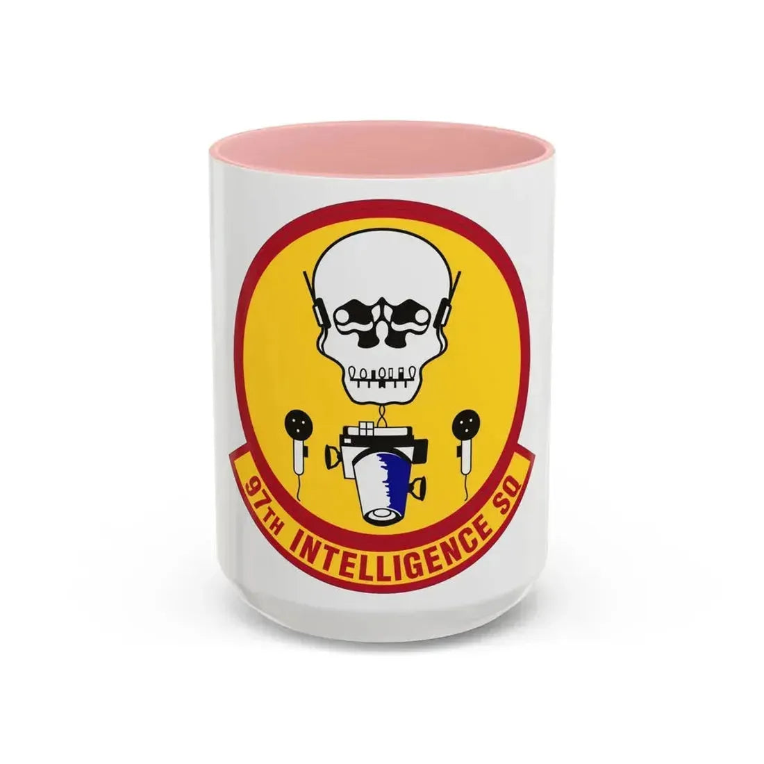 97th Intelligence Squadron (U.S. Air Force) Accent Coffee Mug 15oz Pink - Go Mug Yourself