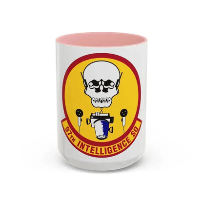 97th Intelligence Squadron (U.S. Air Force) Accent Coffee Mug 15oz Pink - Go Mug Yourself