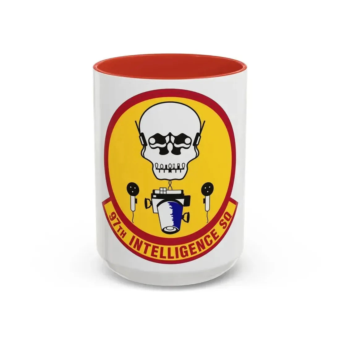 97th Intelligence Squadron (U.S. Air Force) Accent Coffee Mug 15oz Red - Go Mug Yourself