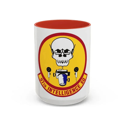 97th Intelligence Squadron (U.S. Air Force) Accent Coffee Mug 15oz Red - Go Mug Yourself