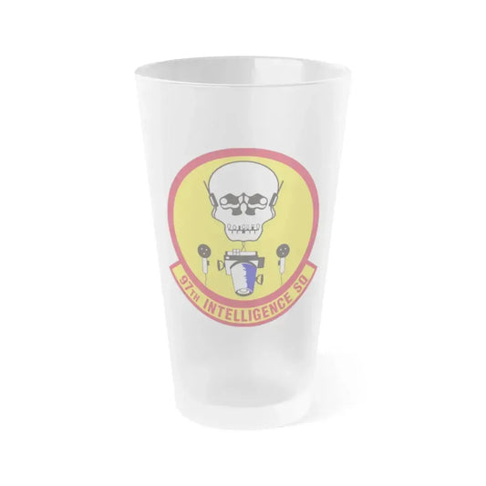97th Intelligence Squadron (U.S. Air Force) Frosted Pint Glass 16oz 16oz Frosted - Go Mug Yourself