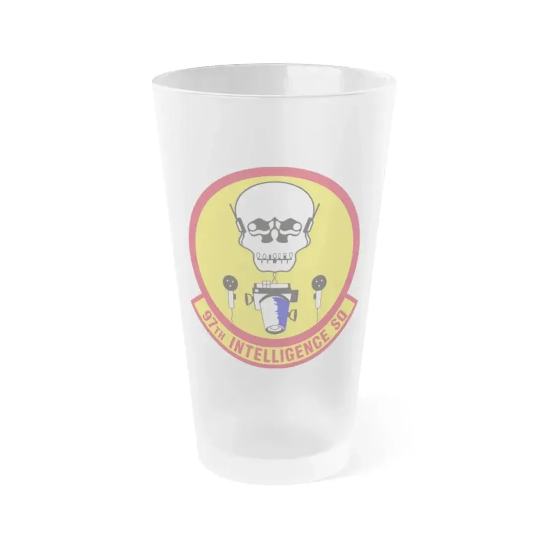 97th Intelligence Squadron (U.S. Air Force) Frosted Pint Glass 16oz 16oz Frosted - Go Mug Yourself