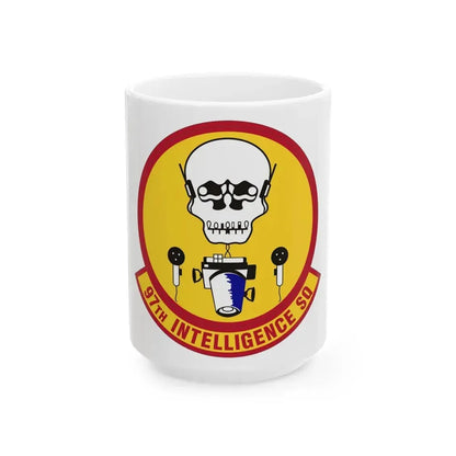 97th Intelligence Squadron (U.S. Air Force) White Coffee Mug 15oz - Go Mug Yourself