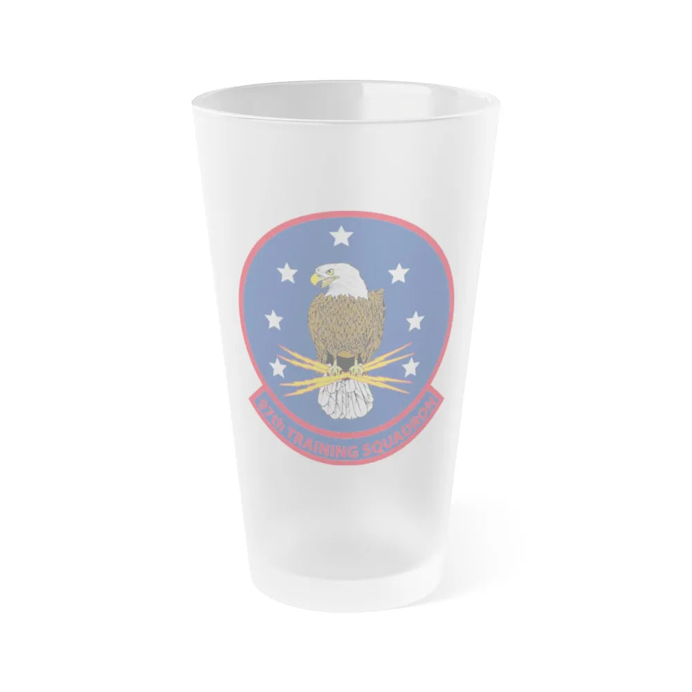 97th Training Sq (U.S. Navy) Frosted Pint Glass 16oz-Go Mug Yourself