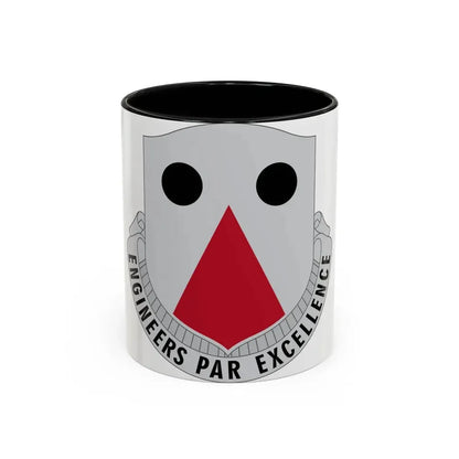 980 Engineer Battalion (U.S. Army) Accent Coffee Mug 11oz Black - Go Mug Yourself