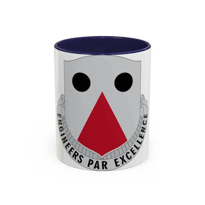 980 Engineer Battalion (U.S. Army) Accent Coffee Mug 11oz Navy - Go Mug Yourself