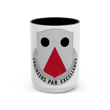 980 Engineer Battalion (U.S. Army) Accent Coffee Mug 15oz Black - Go Mug Yourself