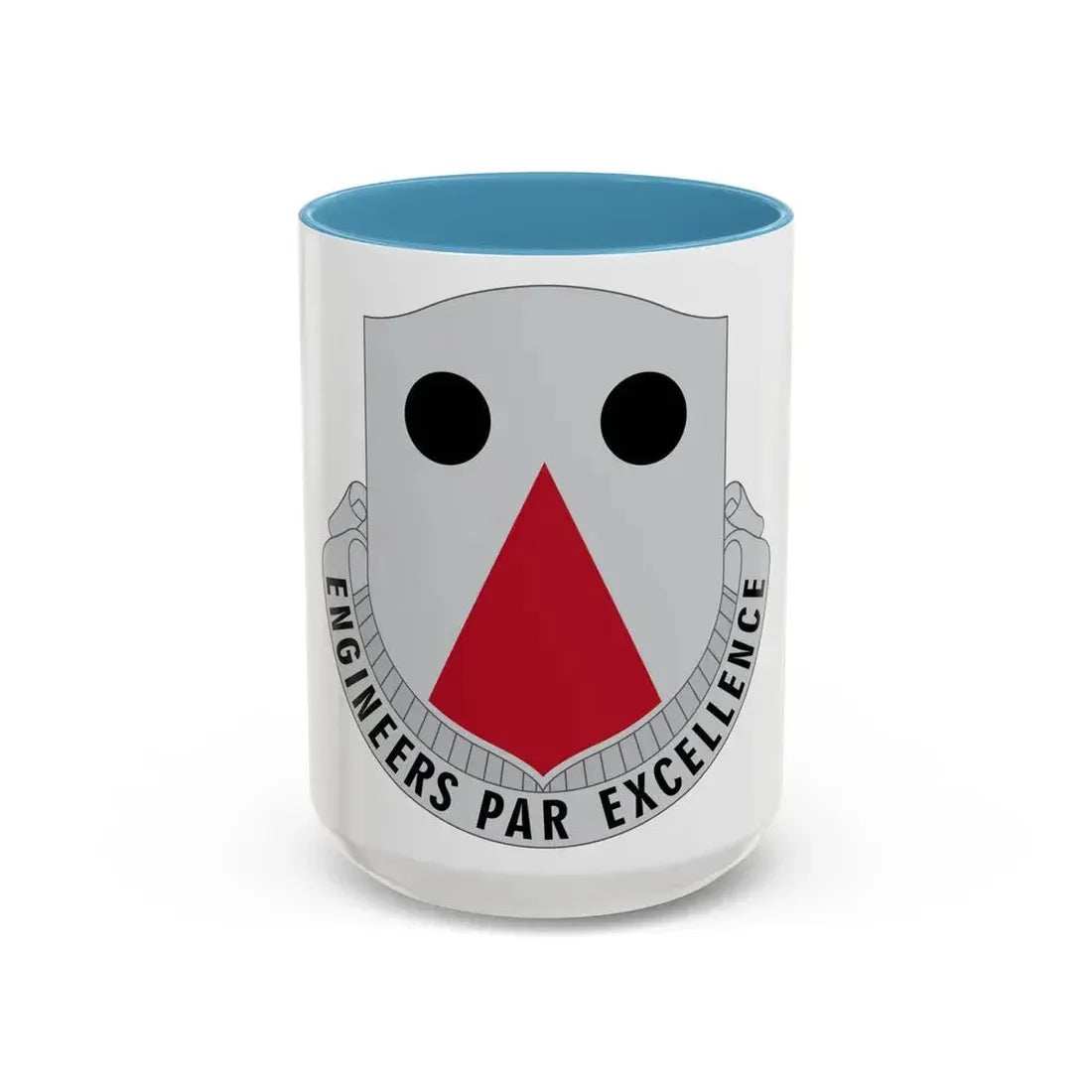 980 Engineer Battalion (U.S. Army) Accent Coffee Mug 15oz Light Blue - Go Mug Yourself