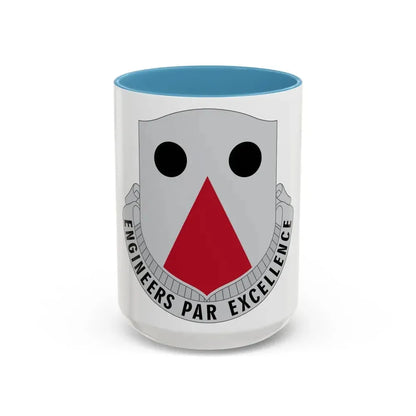 980 Engineer Battalion (U.S. Army) Accent Coffee Mug 15oz Light Blue - Go Mug Yourself