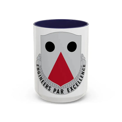 980 Engineer Battalion (U.S. Army) Accent Coffee Mug 15oz Navy - Go Mug Yourself