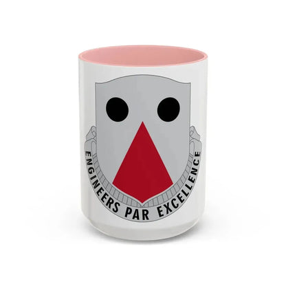 980 Engineer Battalion (U.S. Army) Accent Coffee Mug 15oz Pink - Go Mug Yourself