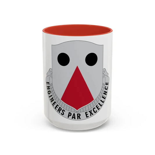 980 Engineer Battalion (U.S. Army) Accent Coffee Mug 15oz Red - Go Mug Yourself