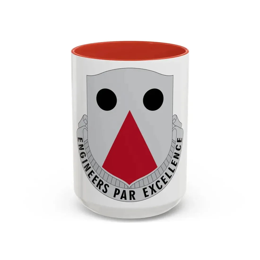 980 Engineer Battalion (U.S. Army) Accent Coffee Mug 15oz Red - Go Mug Yourself