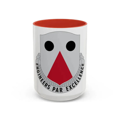 980 Engineer Battalion (U.S. Army) Accent Coffee Mug 15oz Red - Go Mug Yourself