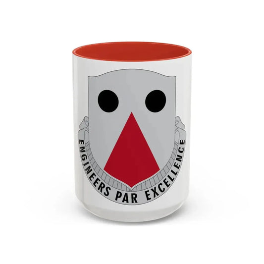 980 Engineer Battalion (U.S. Army) Accent Coffee Mug 15oz Red - Go Mug Yourself