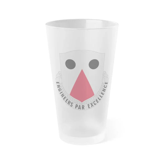 980 Engineer Battalion (U.S. Army) Frosted Pint Glass 16oz Default Title - Go Mug Yourself