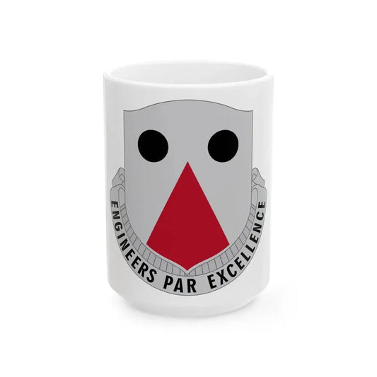 980 Engineer Battalion (U.S. Army) White Coffee Mug 15oz - Go Mug Yourself