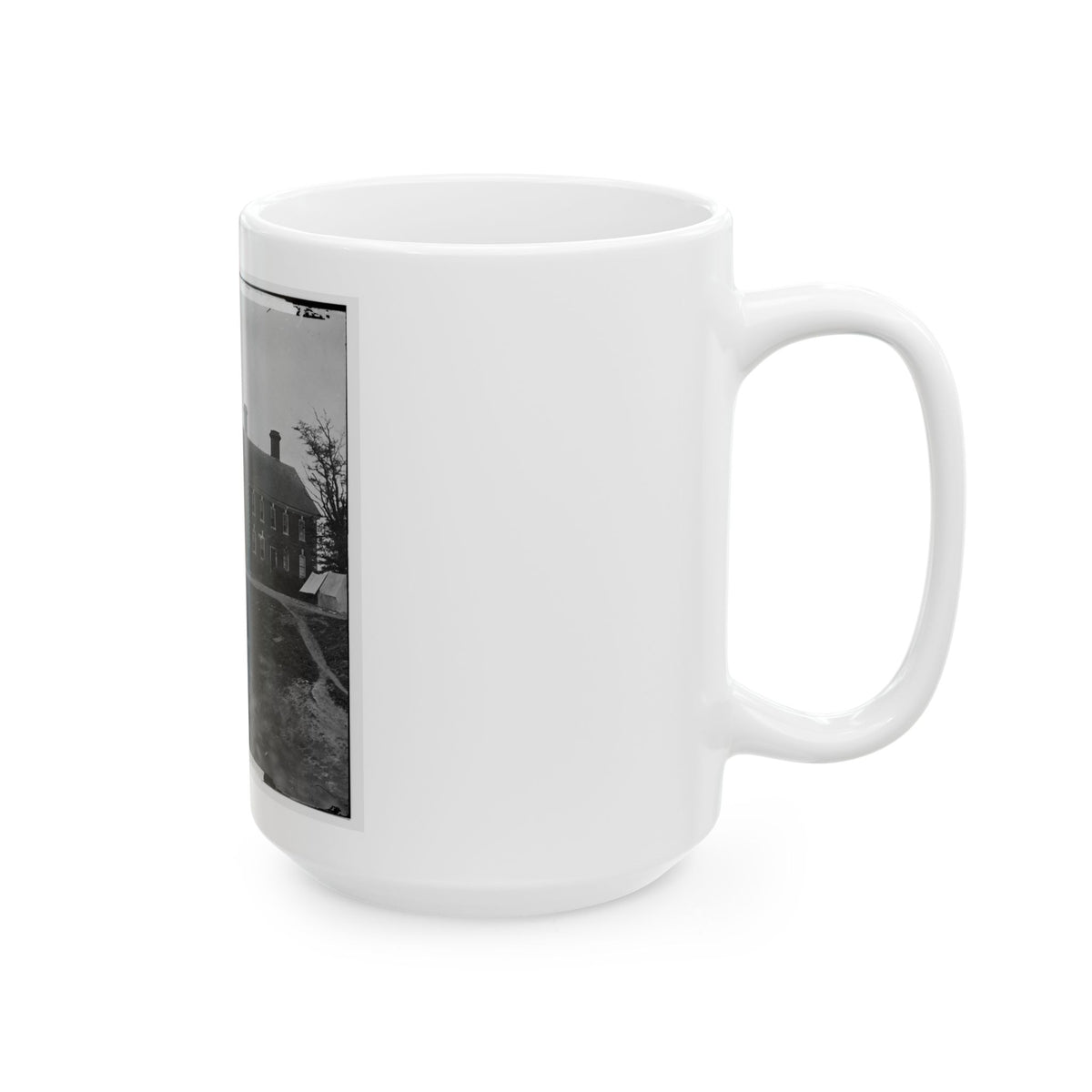 Yorktown, Va. Thomas Nelson House (Right), Used As A Hospital; In 1781 Used As A Headquarters By Lord Cornwallis (U.S. Civil War) White Coffee Mug