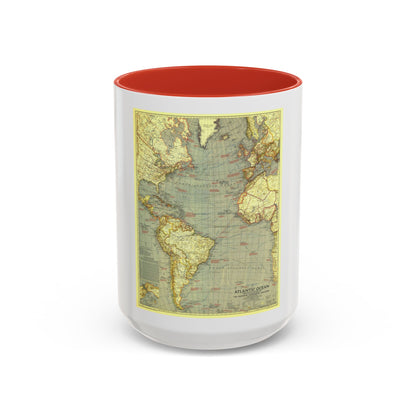 Atlantic Ocean (1939) (Map) Accent Coffee Mug