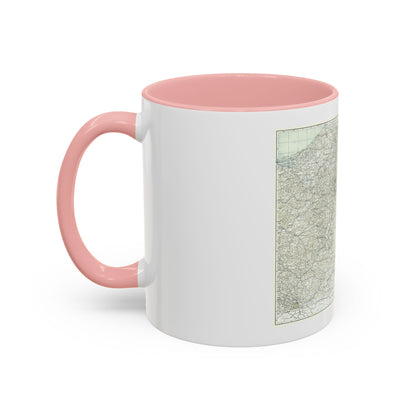 Western Theatre of War (1918) (Map) Accent Coffee Mug