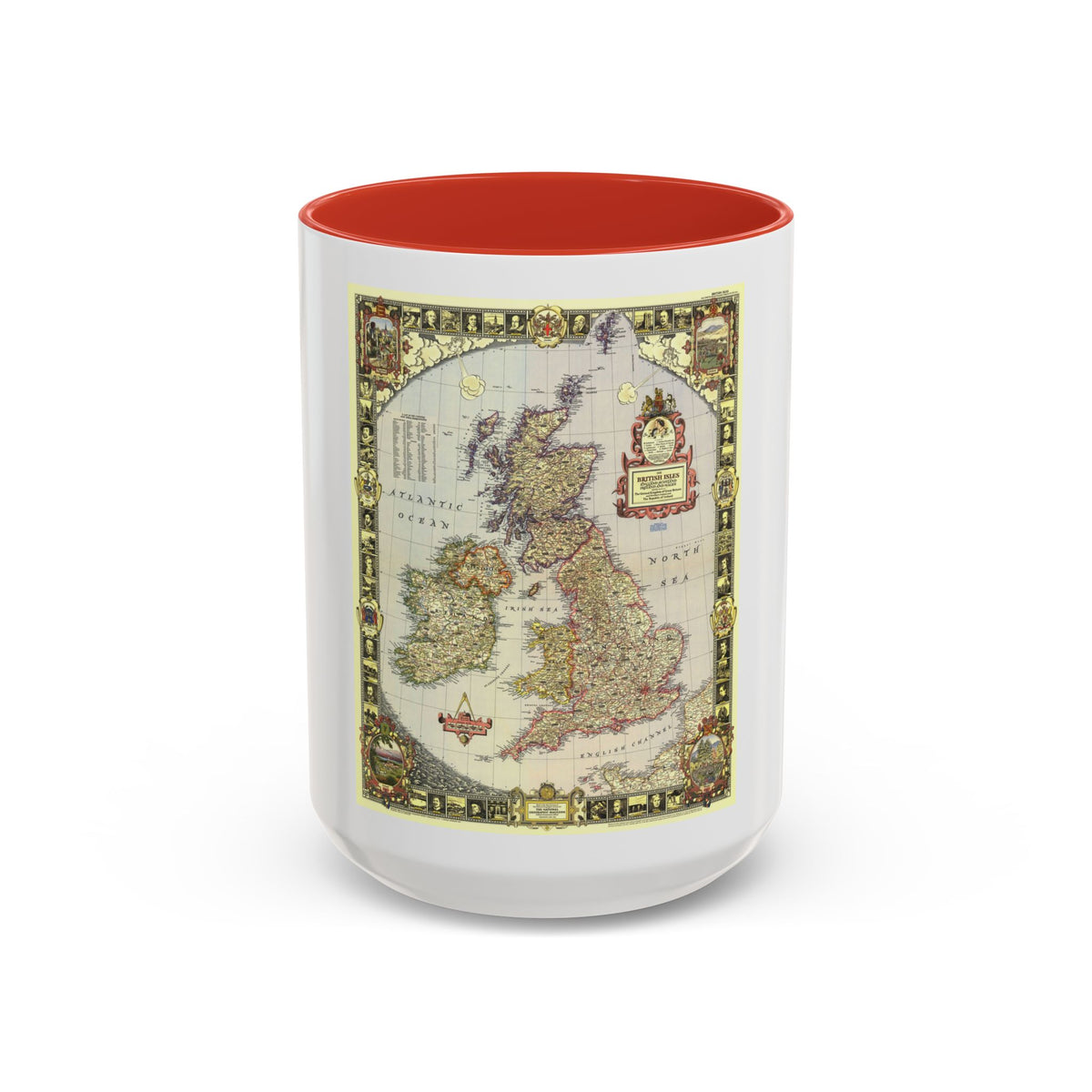 British Isles (1949) (Map) Accent Coffee Mug