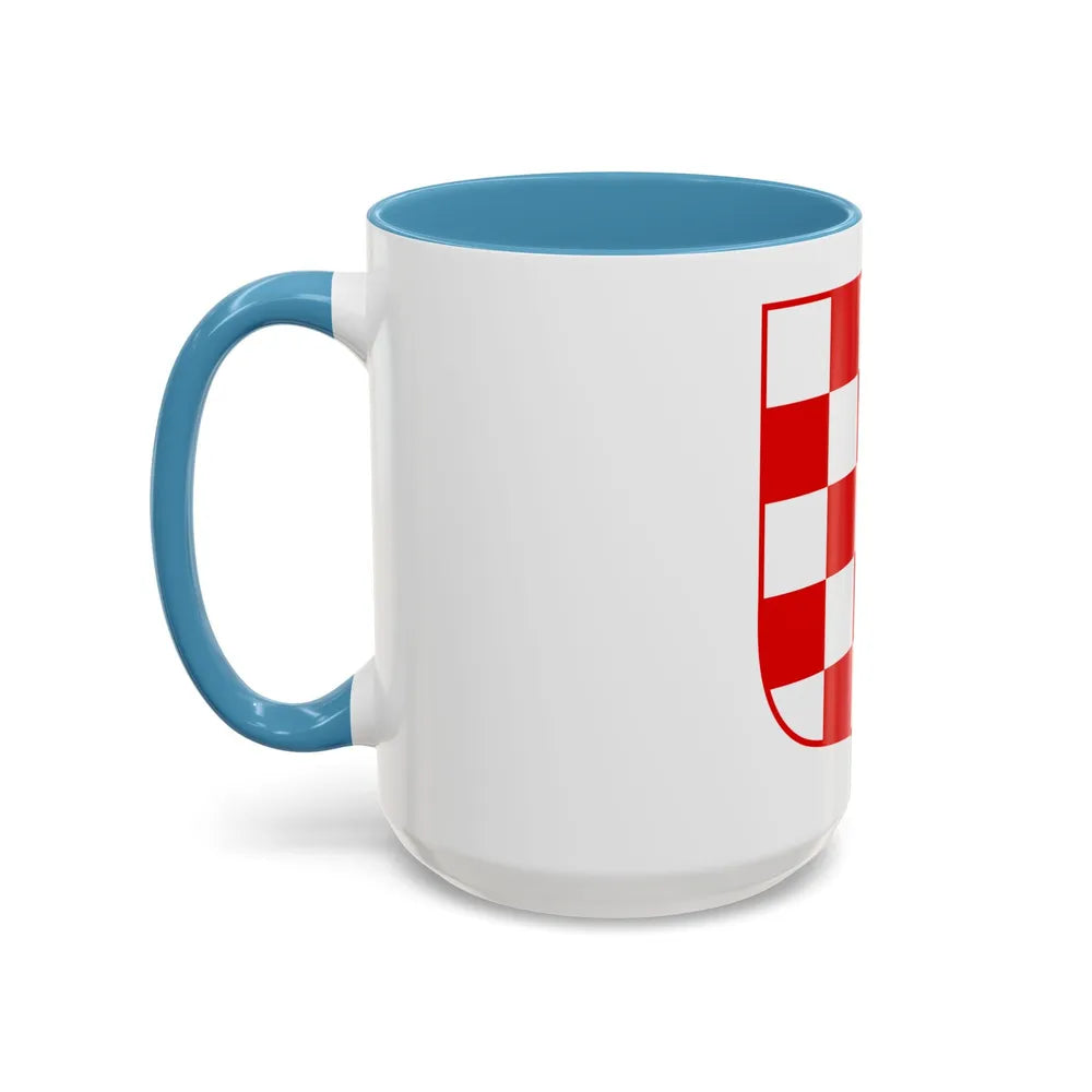 Coat of arms of Croatia (white chequy) - Accent Coffee Mug-Go Mug Yourself