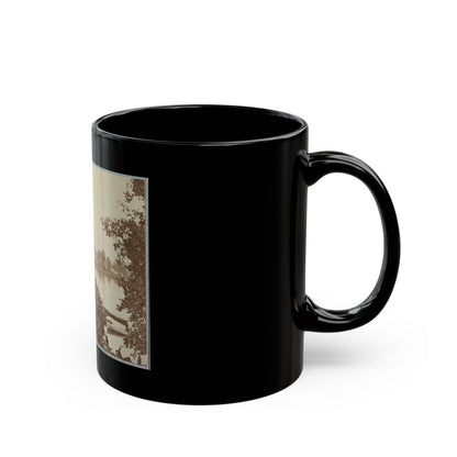 Army Of The James, Pontoon Bridges Across James River At Deep Bottom And Varina 001 (U.S. Civil War) Black Coffee Mug