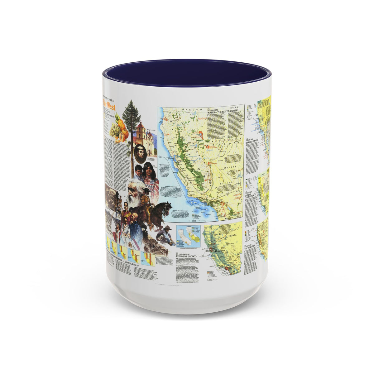 USA - Far West 2 (1984) (Map) Accent Coffee Mug