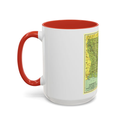 USA - Louisiana (1930) (Map) Accent Coffee Mug