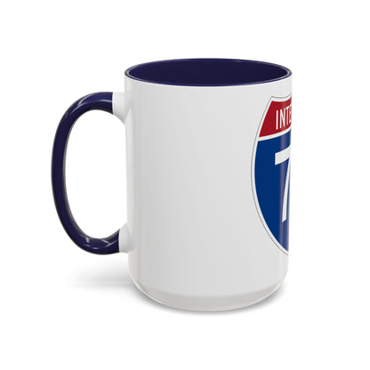 Interstate 70 (U.S. Highways) Accent Coffee Mug