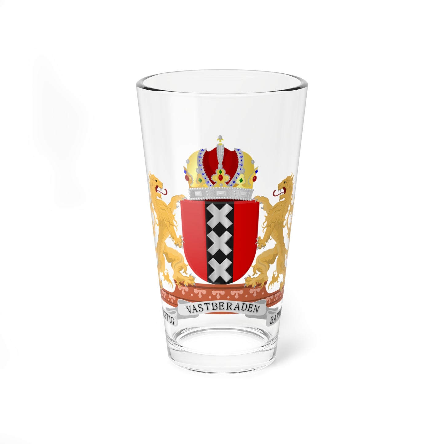 Wapen van Amsterdam (Netherlands) (Coat of Arms) Pint Glass 16oz