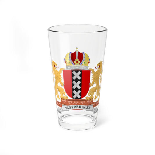 Wapen van Amsterdam (Netherlands) (Coat of Arms) Pint Glass 16oz