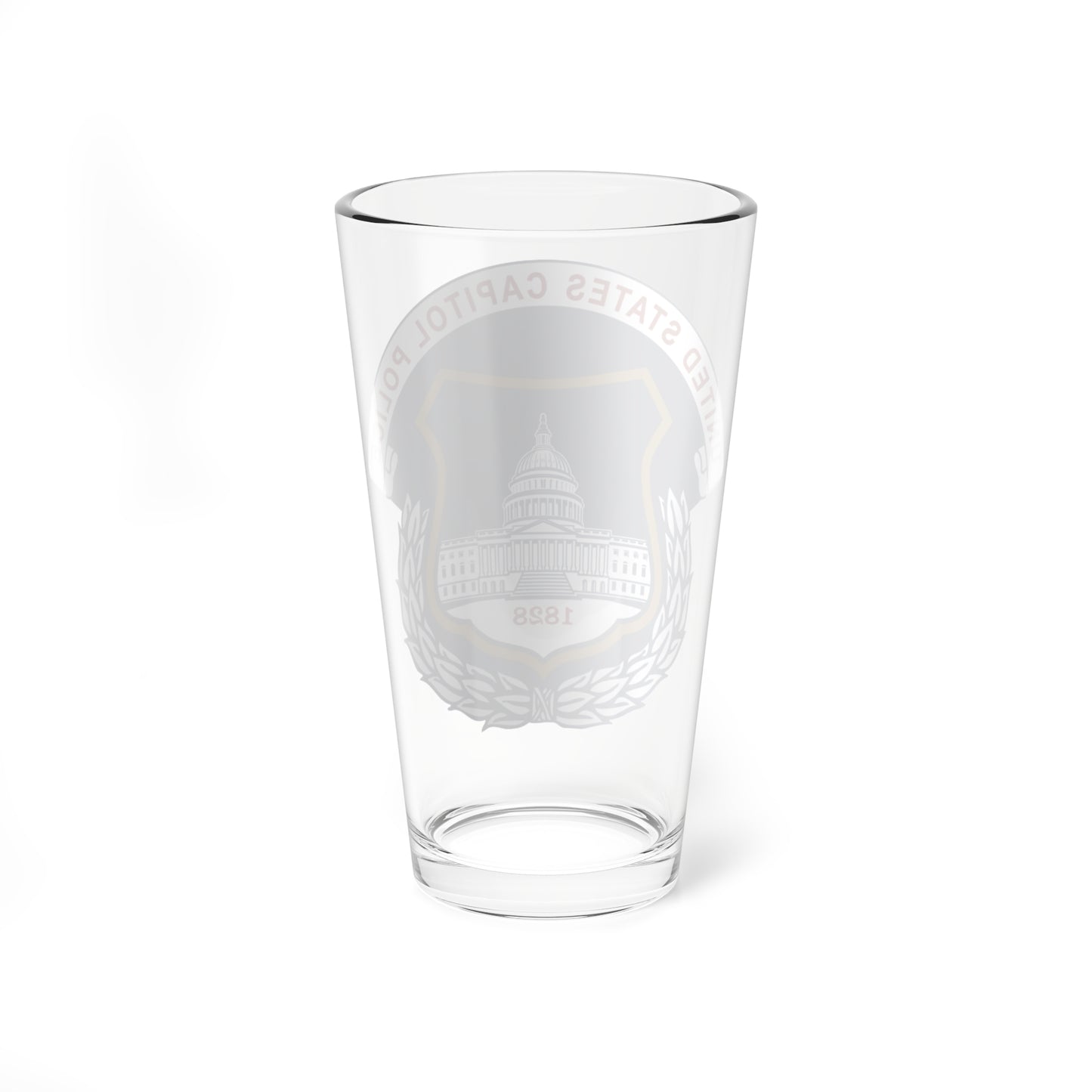Emblem of the United States Capitol Police (United States) (Coat of Arms) Pint Glass 16oz