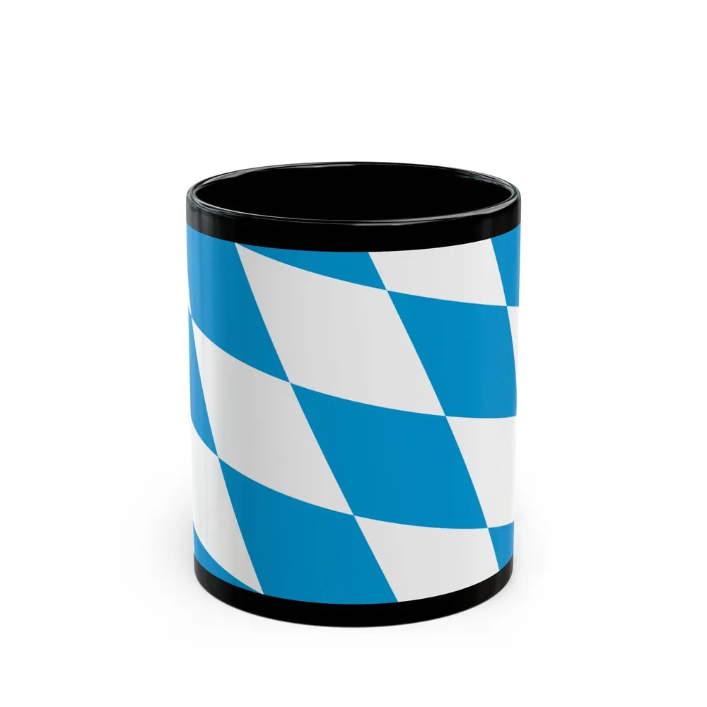 Flag of Bavaria lozengy variant Germany - Black Coffee Mug-11oz-Go Mug Yourself