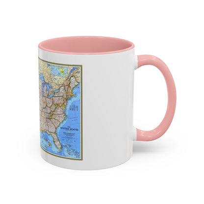 USA - The United States (1993) (Map) Accent Coffee Mug