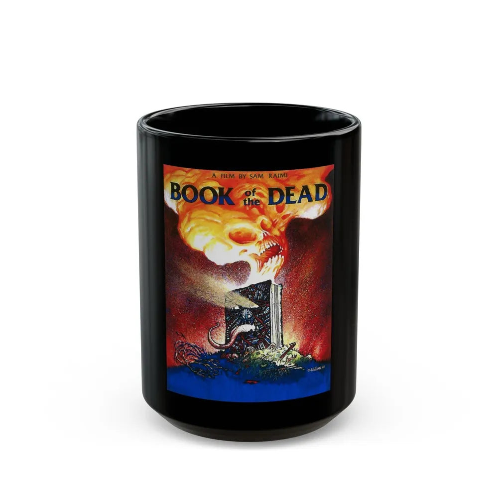 BOOK OF THE DEAD (EVIL DEAD ORIGINAL TITLE) 1981 Movie Poster - Black Coffee Mug-15oz-Go Mug Yourself