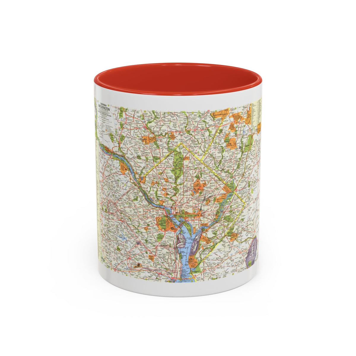 USA - Washington, Suburban (1964) (Map) Accent Coffee Mug