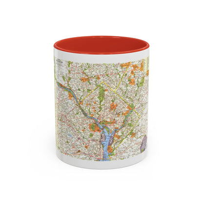 USA - Washington, Suburban (1964) (Map) Accent Coffee Mug