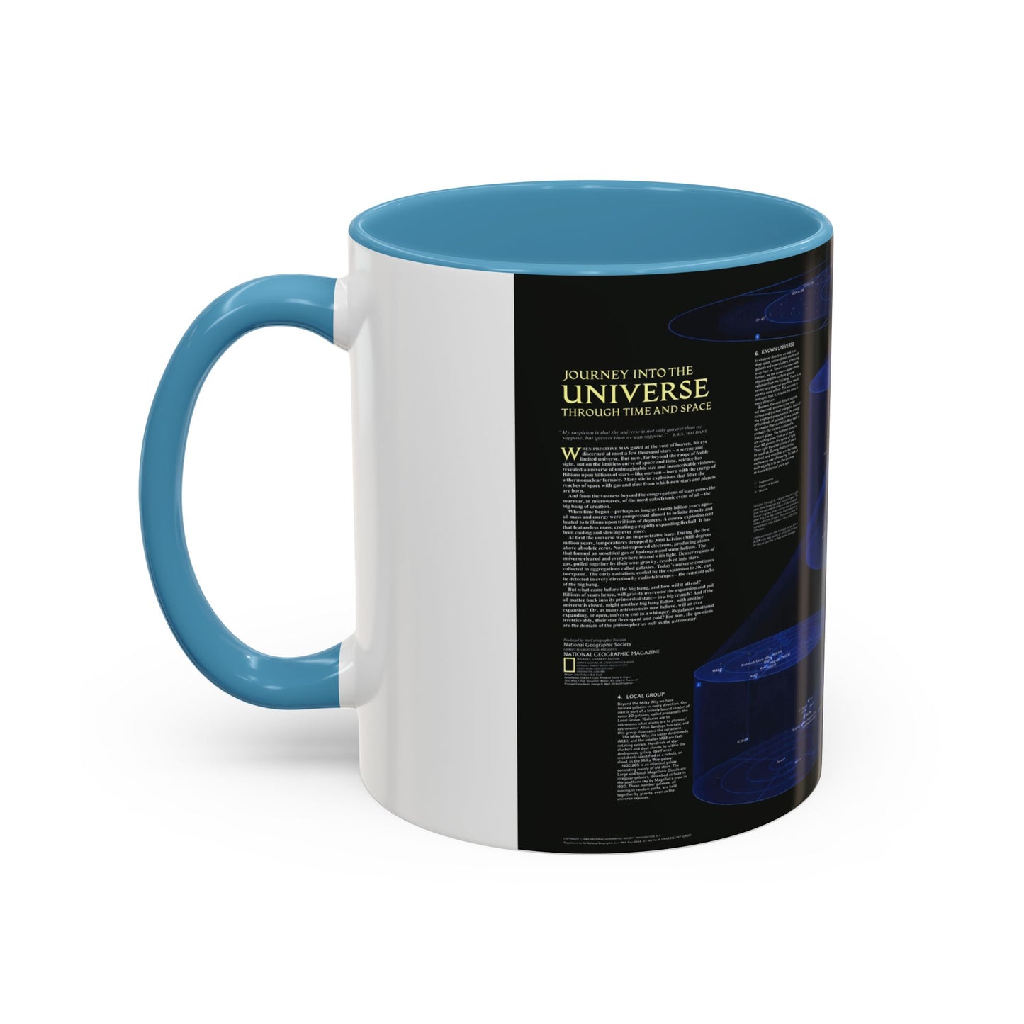 Space - The Universe - Through Time and Space (1983) (Map) Accent Coffee Mug