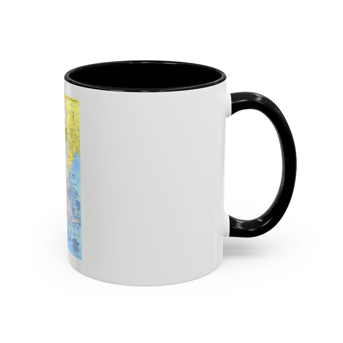 USA - Western New England 1 (1975) (Map) Accent Coffee Mug