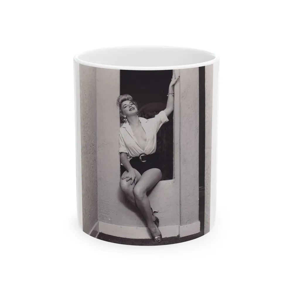 Barbara Nichols #321 (Vintage Female Icon) White Coffee Mug-11oz-Go Mug Yourself