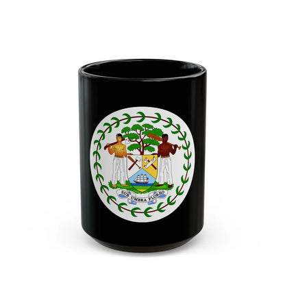 Coat of arms of Belize (1981-2019) - Black Coffee Mug-15oz-Go Mug Yourself