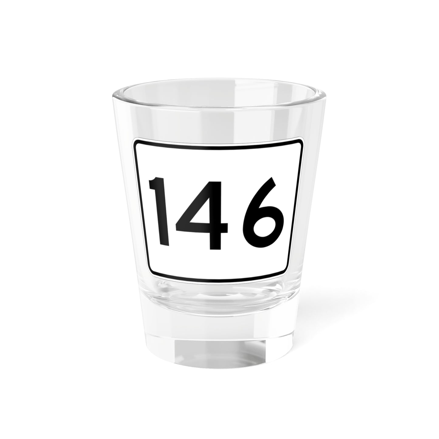 MA Route 146 (Massachusetts) (Road Sign) Shot Glass 1.5oz