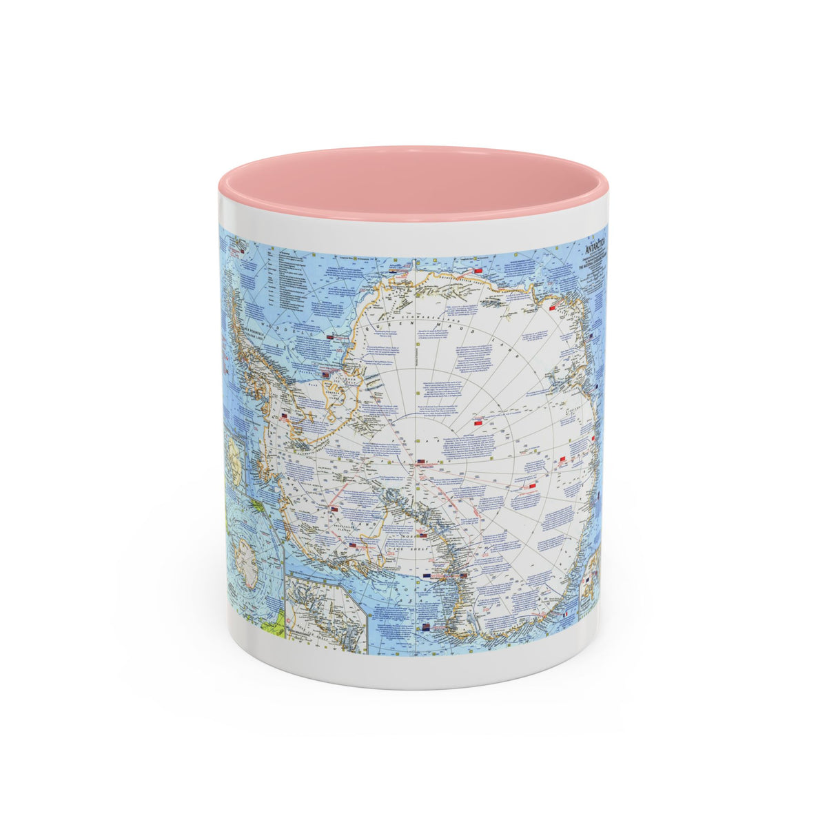 Antarctica (1963) (Map) Accent Coffee Mug
