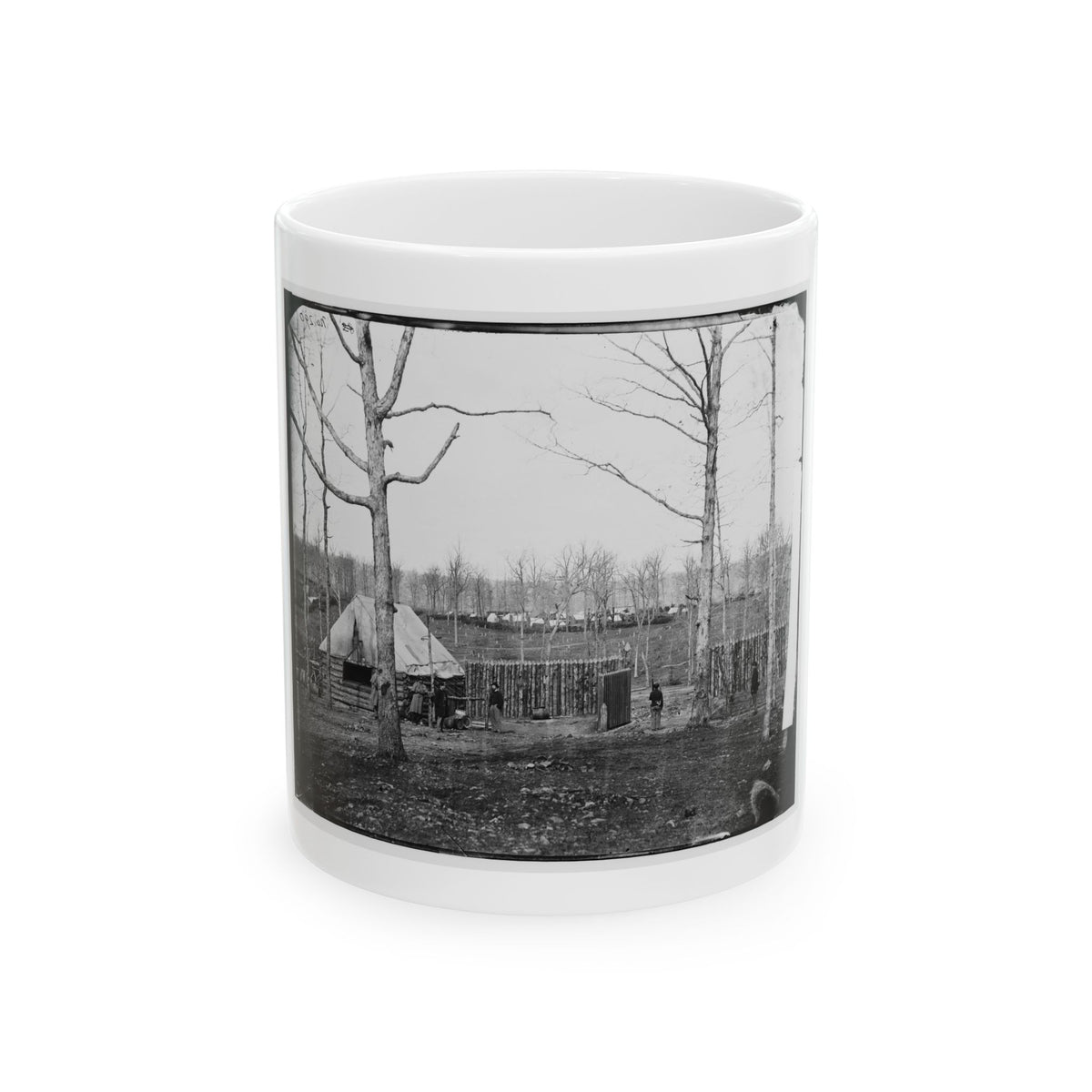 Rappahannock Station, Va. Sutler's Hut And Stockade Of 50th New York Engineers (U.S. Civil War) White Coffee Mug