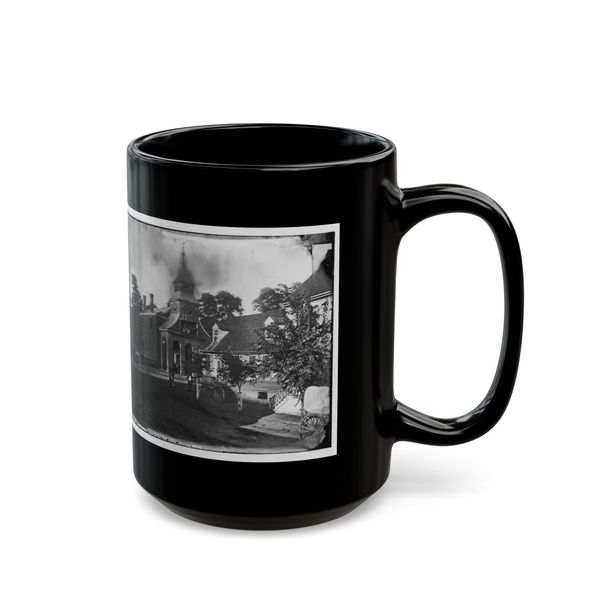 Culpeper Court House, Va.  Court House, With A Group Of Confederates Captured At Cedar Mountain On Balcony (U.S. Civil War) Black Coffee Mug