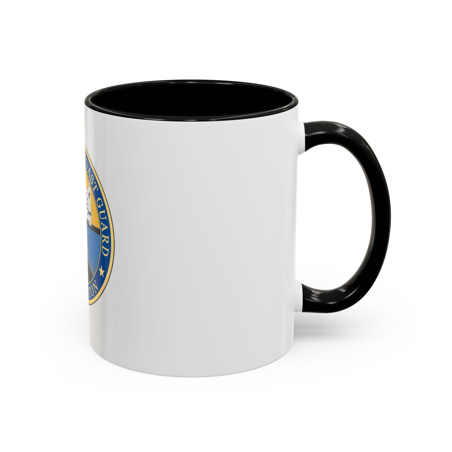 USCG Base Boston (U.S. Coast Guard) Accent Coffee Mug