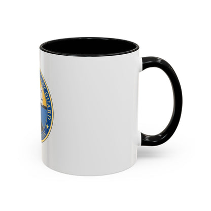 USCG Base Boston (U.S. Coast Guard) Accent Coffee Mug