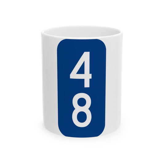 Warren County 48 NY tab (New York) (Road Sign) White Coffee Mug