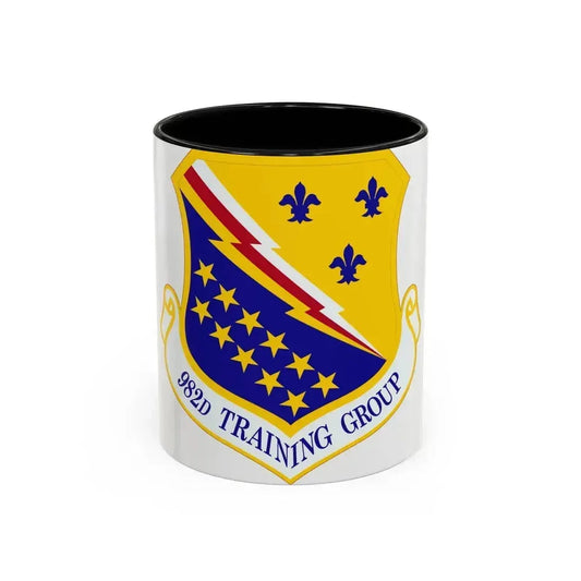 982d Training Group (U.S. Air Force) Accent Coffee Mug 11oz Black - Go Mug Yourself